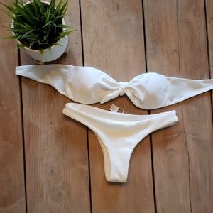 Beautiful white sexy bikini